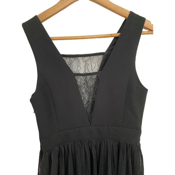 NWT BCBGeneration Lace Chiffon Sleeveless Little Black Dress - Picture 6 of 10